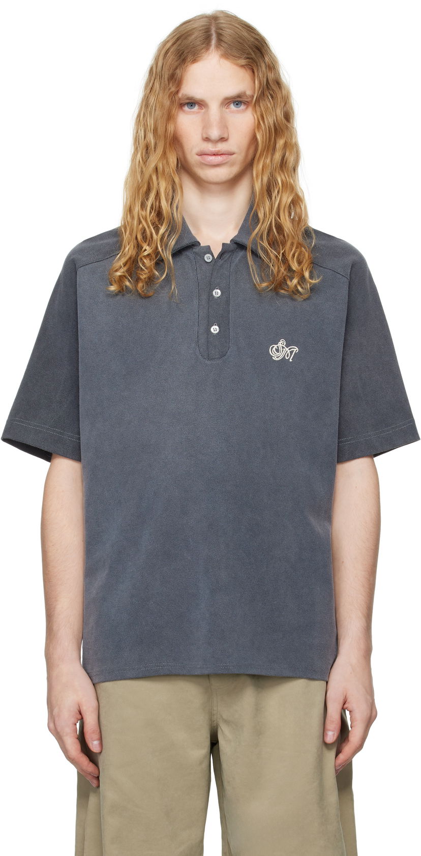 Polo majica Serapis Dyed Sailor Polo Siva | FW24_SP_1