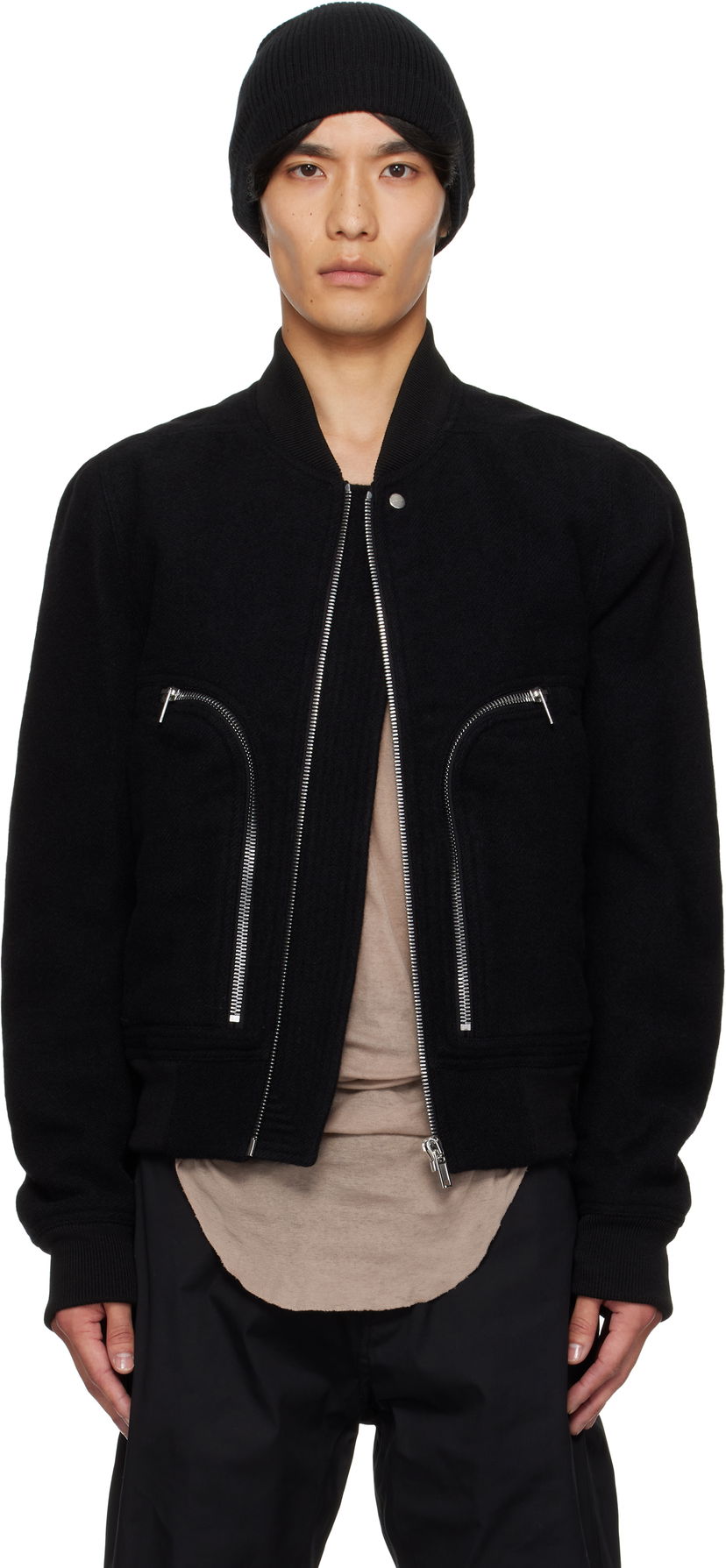 Bomber jakna Rick Owens Rick Owens Bauhaus Flight Jacket Crna | RU02E1749 WBD