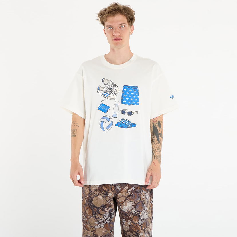 Majica kratkih rukava adidas Originals T-shirt adidas Stuff Tee Off White Bijela | KQ6345