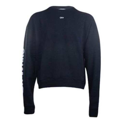 Džemper Off-White Printing Round Neck Sweatshirt Crna | OMBA035S19D250171088, 0