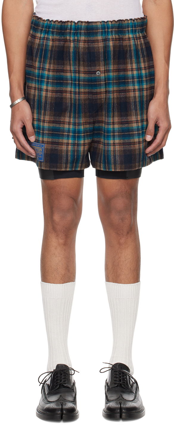 Kratke hlače Maison Margiela Check Shorts Tamnoplava | S50MU0071 S78041