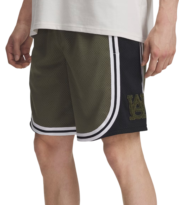 Kratke hlače Under Armour Courtside Striped Mesh Shorts Zelena | 6004087-390, 0