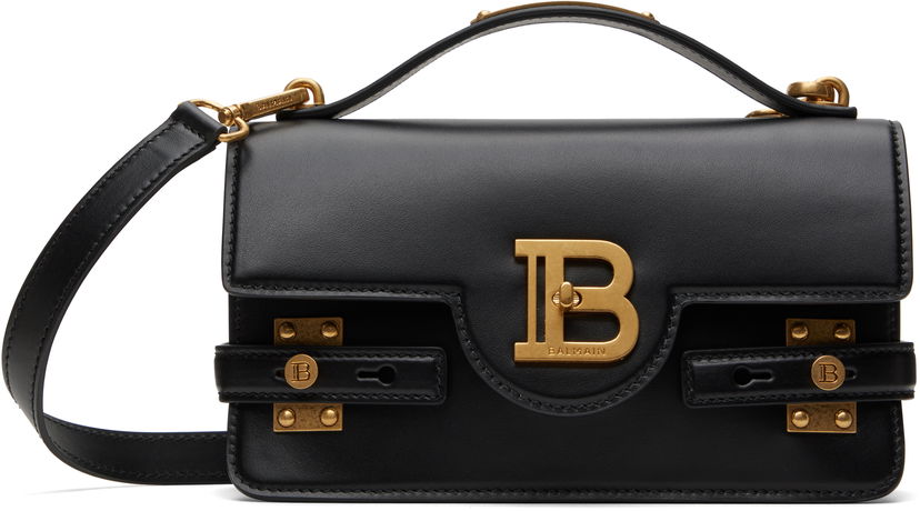 Ručna torbica Balmain Balmain B-Buzz 24 Smooth Leather Bag Crna | DN1DA828LAVE