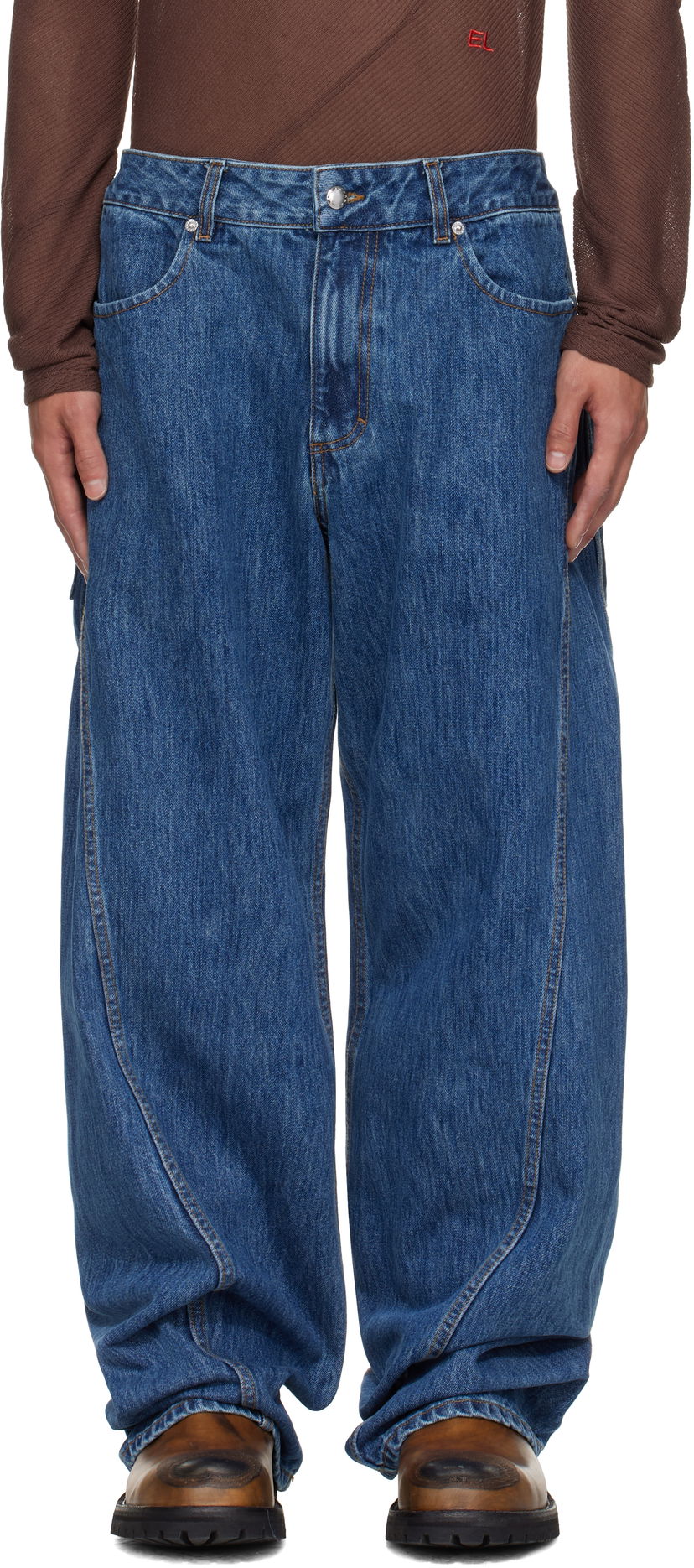 Jeans Eckhaus Latta Eckhaus Latta Bend Jeans Plava | 1225-EL-PF25-VI