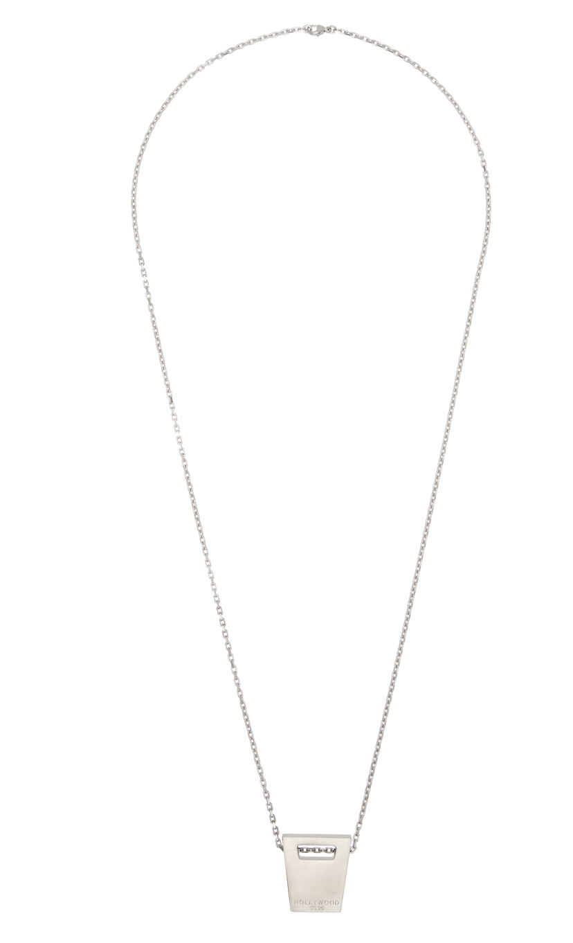 Ogrlica Rick Owens Rick Owens Hollywood Dog Tag Necklace Metalik | RJ0000063 MMTHE5