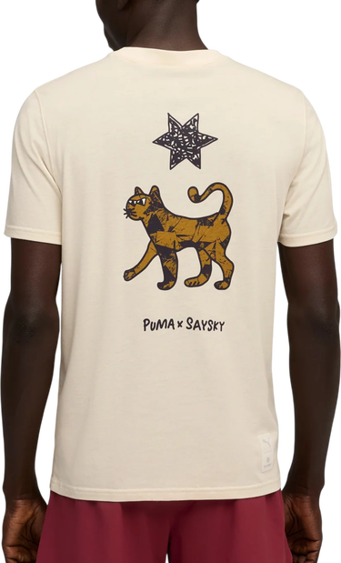 Majica kratkih rukava Puma Saysky Running Graphic T-Shirt Bež | 528147-87, 1