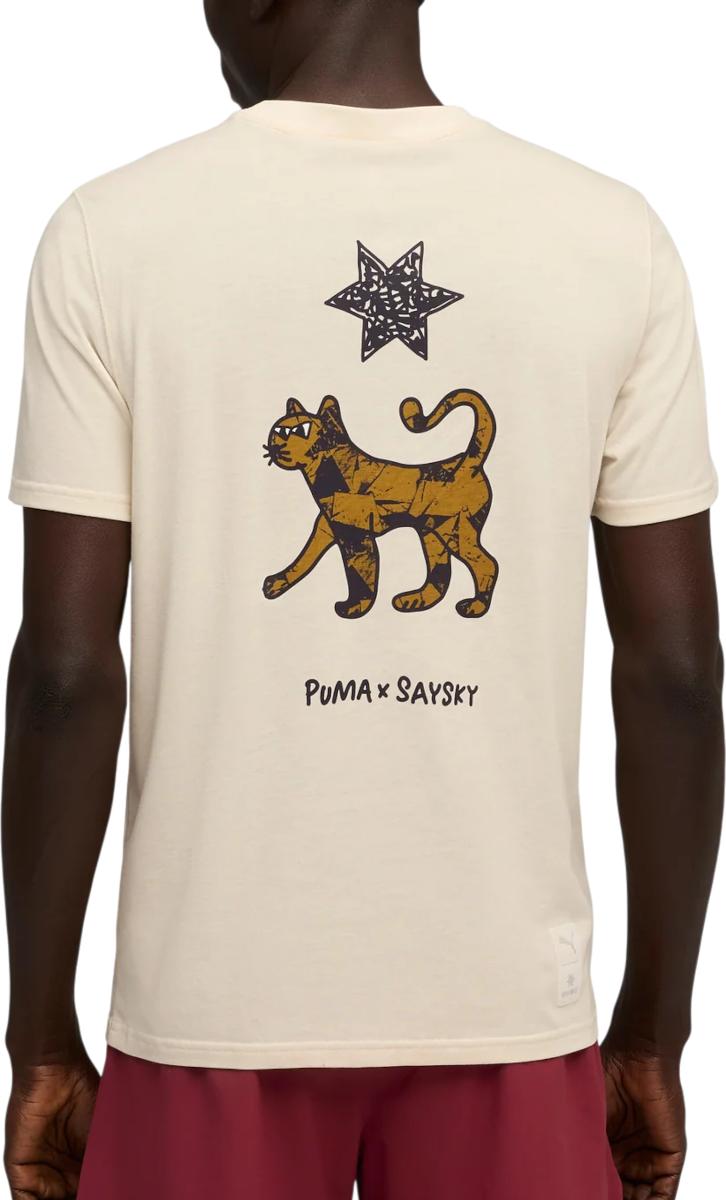 Majica kratkih rukava Puma Saysky Running Graphic T-Shirt Bež | 528147-87, 1