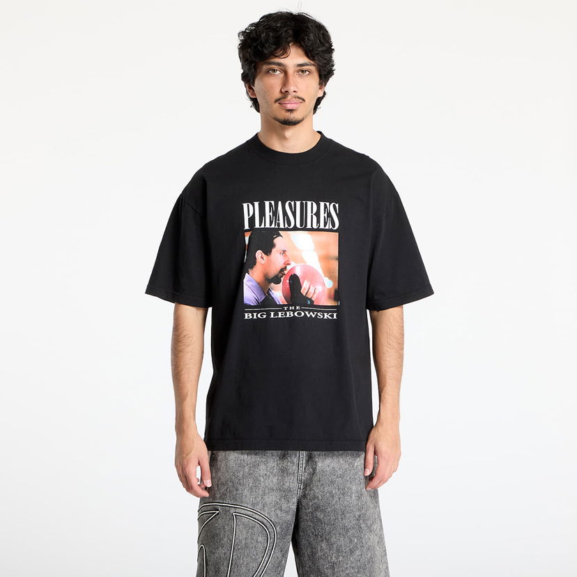Majica kratkih rukava Pleasures PLEASURES The Big Lebowski Lick T-Shirt Crna | P25SU057 BLACK