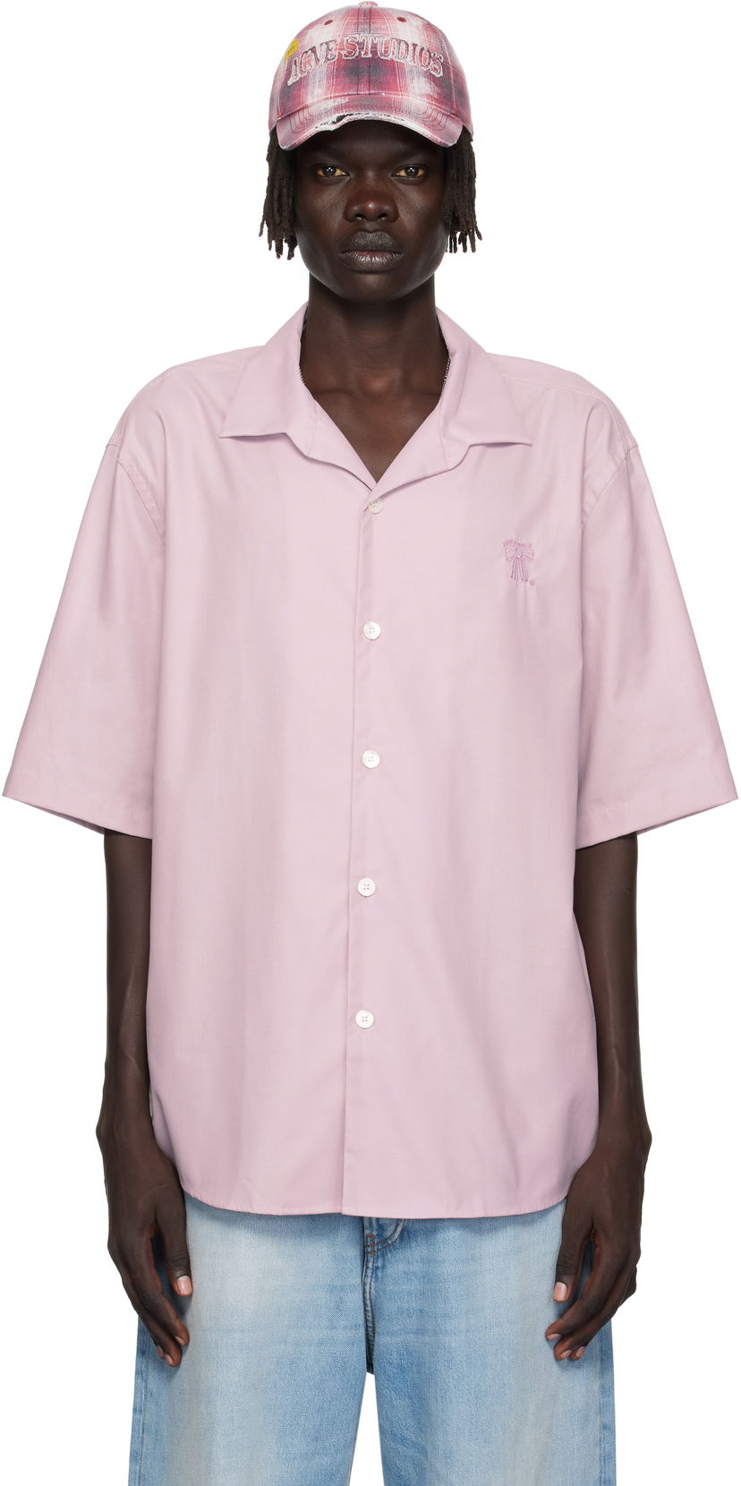 Košulja Acne Studios Acne Studios Button-Up Camp Collar Shirt Ružičasta | BB0634-