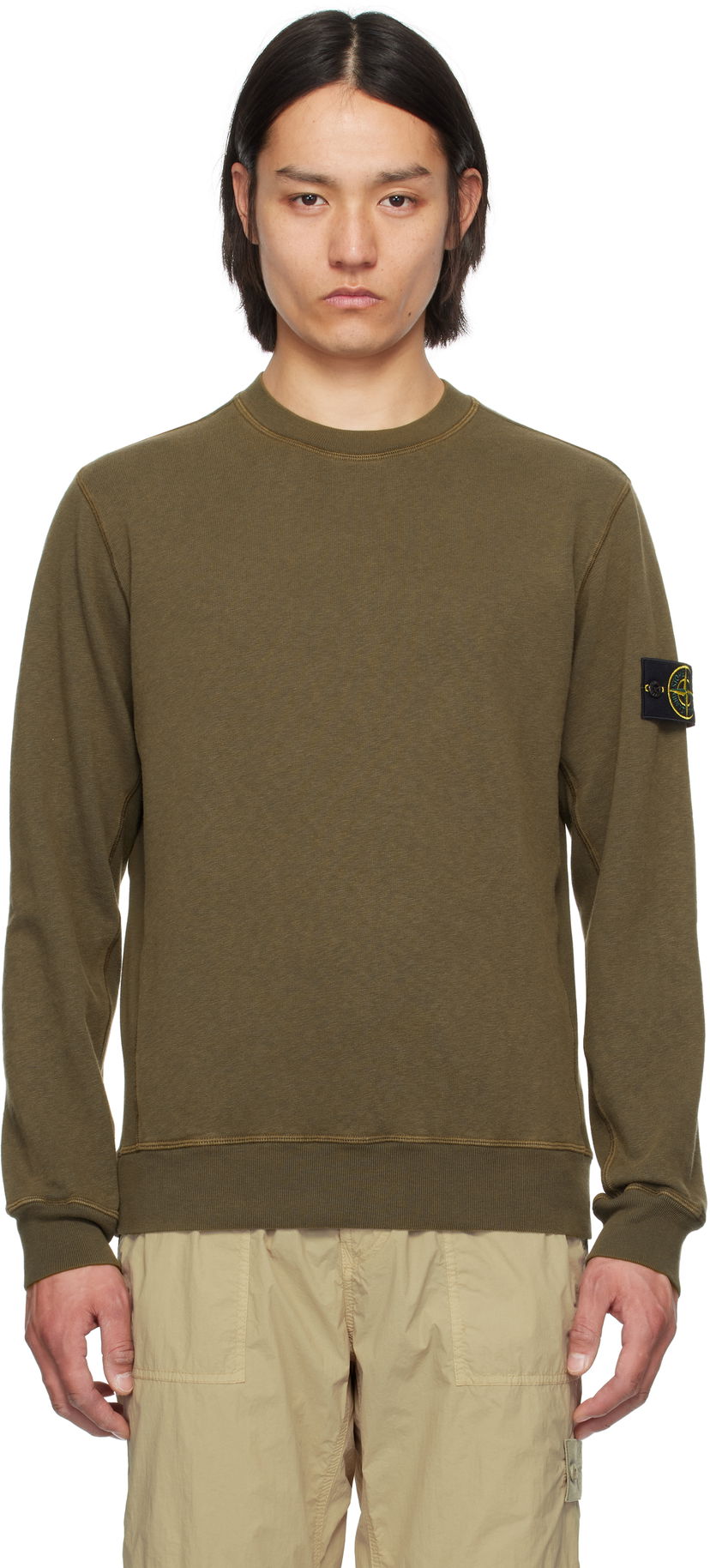 Džemper Stone Island Stone Island Fleece Sweatshirt Zelena | K1S15 6100020 S0060