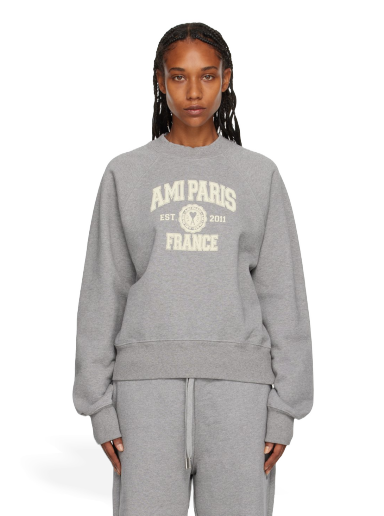 Dukserice AMI France Sweatshirt Siva | USW010.747