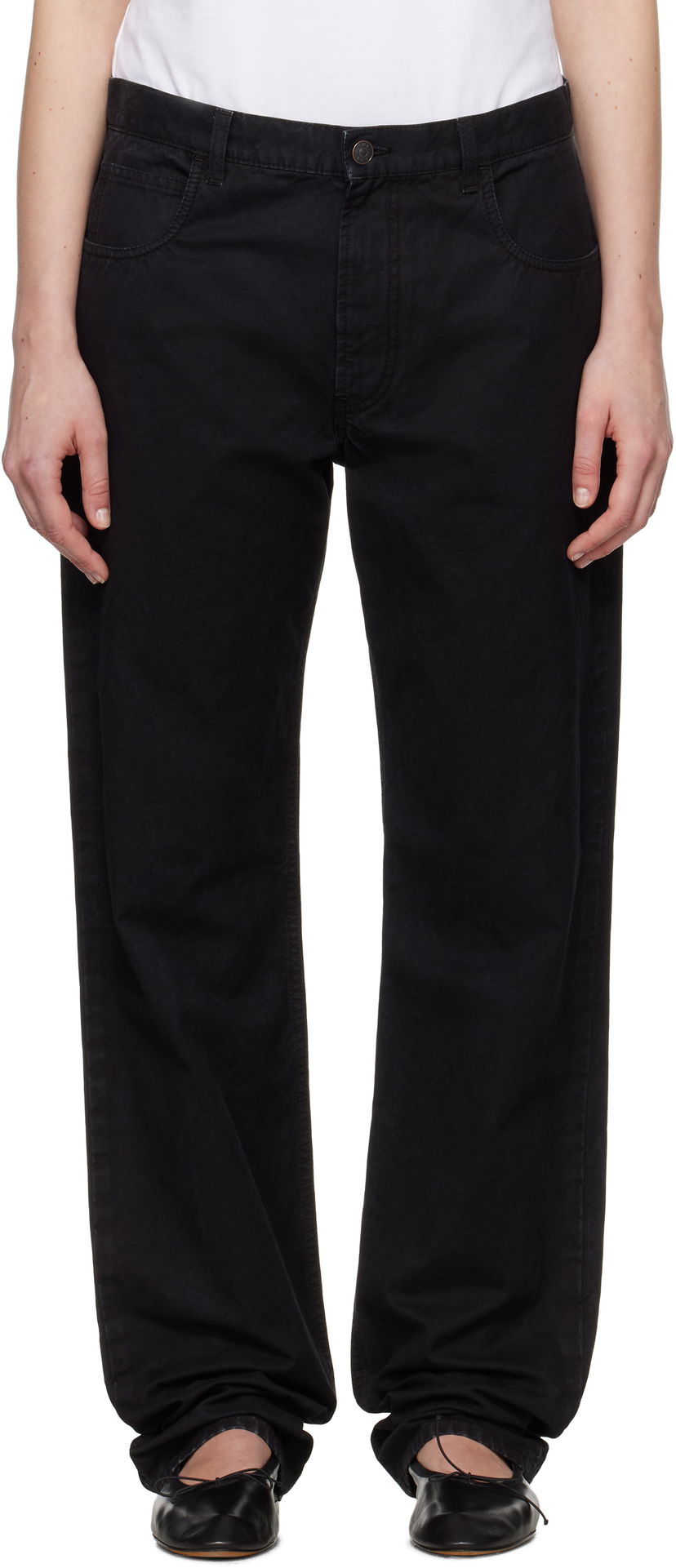 Jeans The Row The Row Landais Straight-Leg Jeans Crna | 10000-W3912