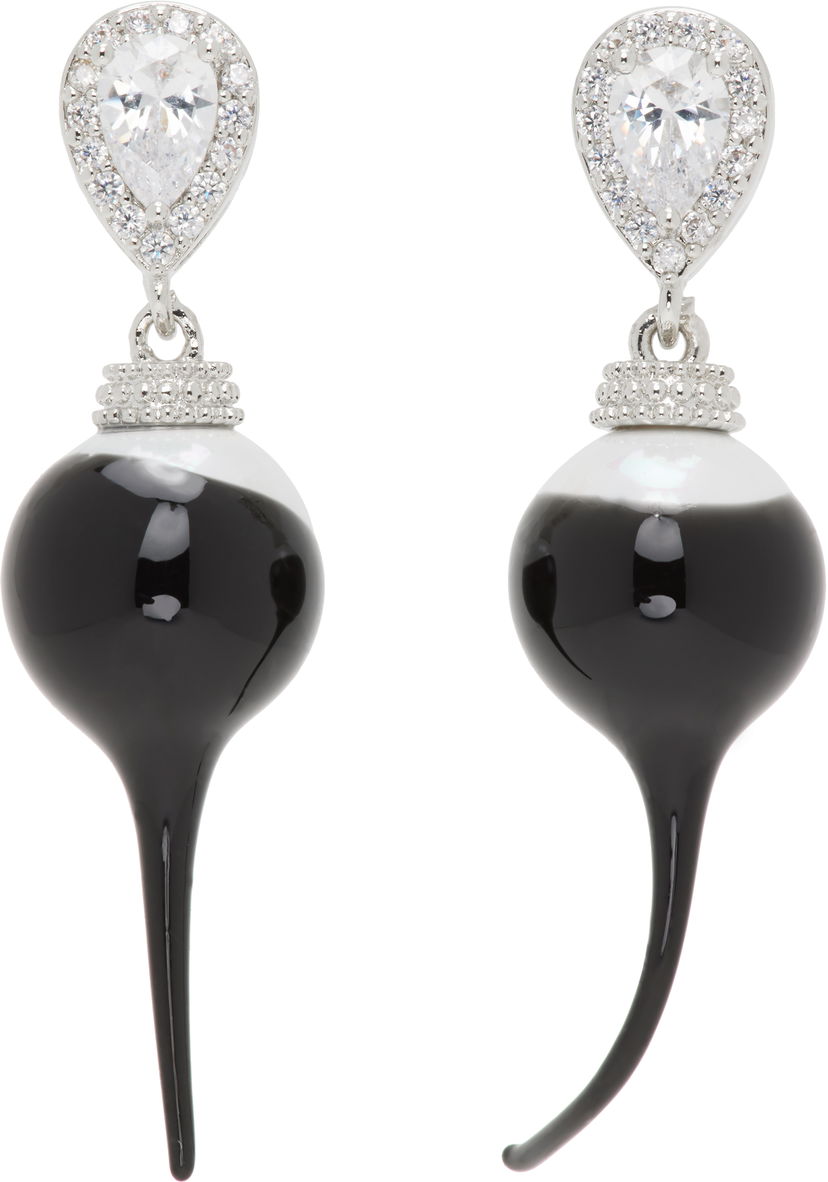 Naušnice Ottolinger Ottolinger Diamond Drop Earrings Crna | 125901425E02