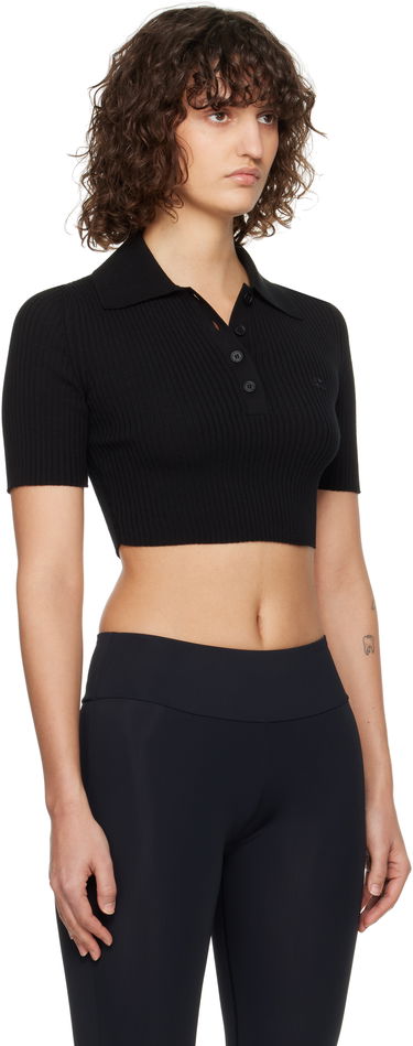 Polo majica Courrèges Courrèges Cropped Knit Polo Top Crna | 125MPO046FI0001, 1