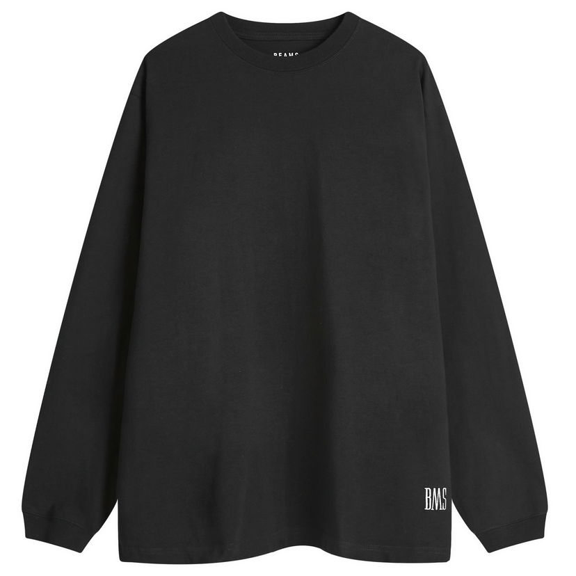 Dukserice BEAMS BMS Logo Long Sleeve T-Shirt, Size Medium Crna | 1114-0227-803-19