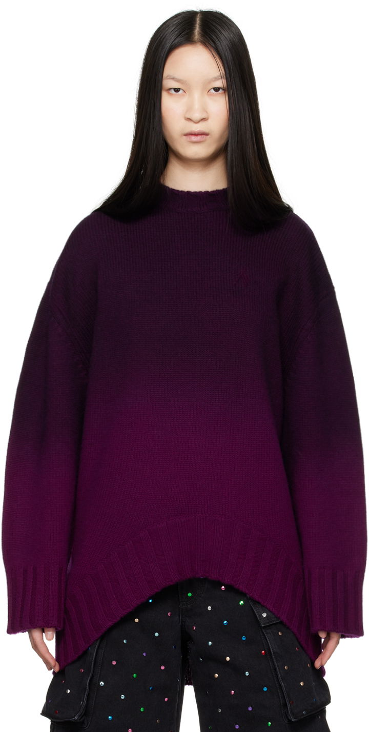 Džemper The Attico Attico Gradient Wool Sweater Ljubičasta | 248WCA360 KW046