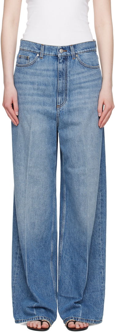 Jeans Stella McCartney Stella McCartney Faded Wide-Leg High-Rise Jeans Plava | 6D04133SQH27, 0