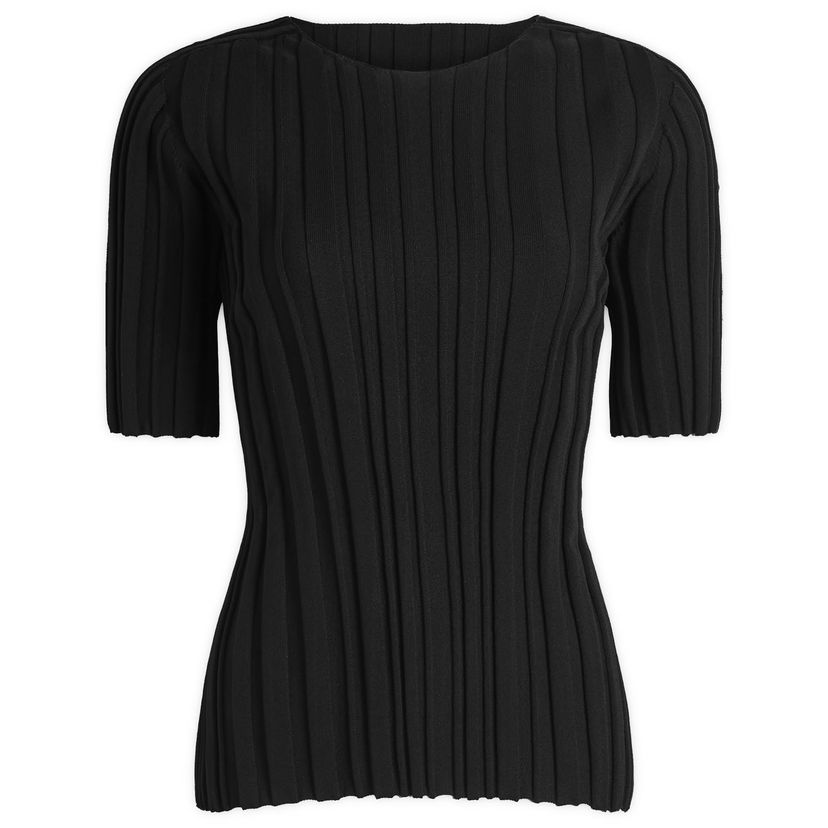 Majica kratkih rukava Pleats Please Issey Miyake Issey Miyake Rib Knit T-Shirt Crna | PP56KK852-15