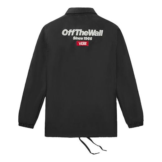 Vjetrovka Vans Coaches Jacket Back Alphabet Logo Crna | VN0A489UBLK