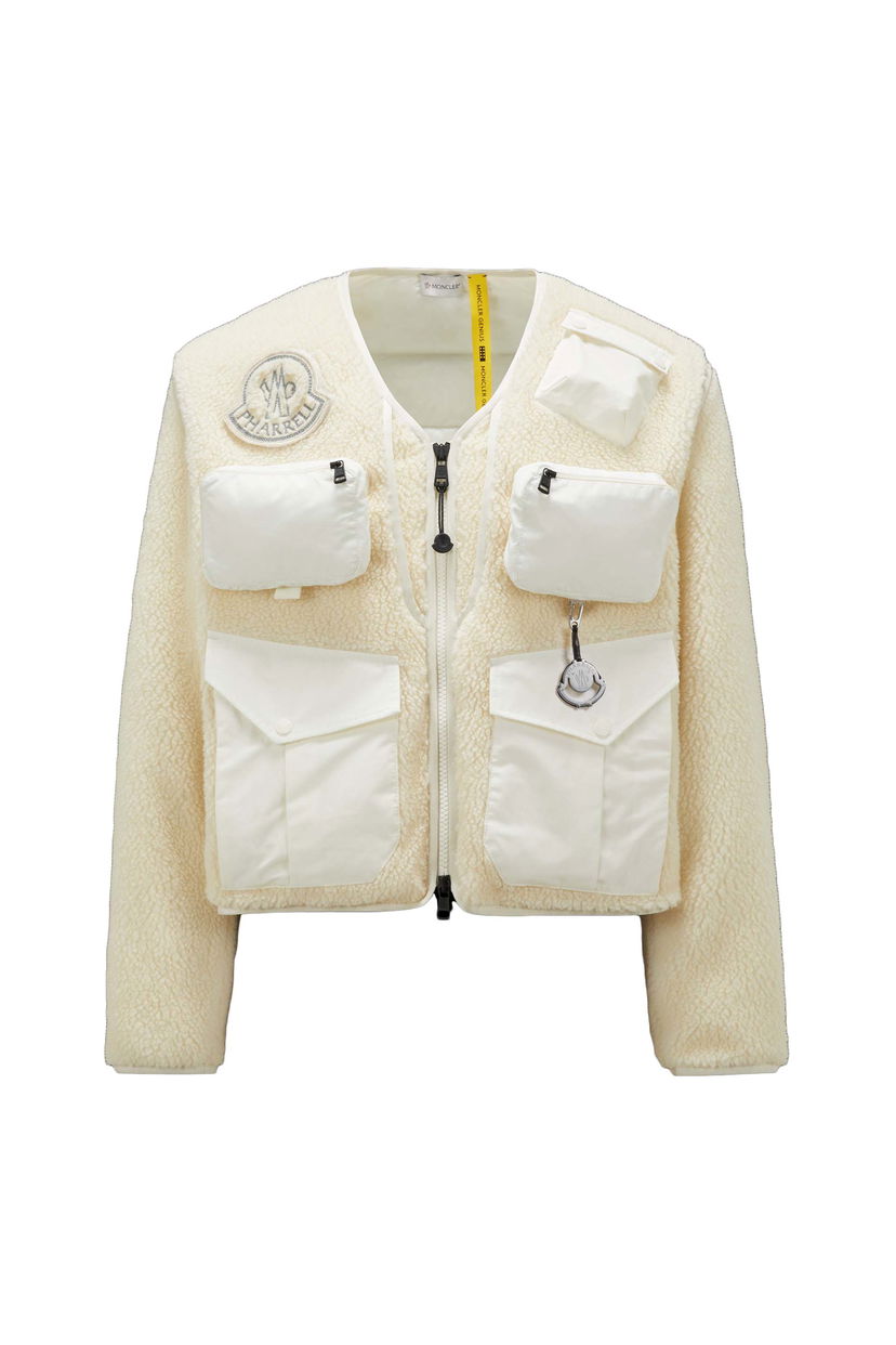 Džemper Moncler Pharrell x Padded Teddy Cardigan Bijela | I209R8G00001M3417032
