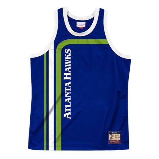 Majica bez rukava Mitchell & Ness Mitchell & Ness Atlanta Hawks Basketball Jersey Plava | TTNKCP18167-AHAROYA70