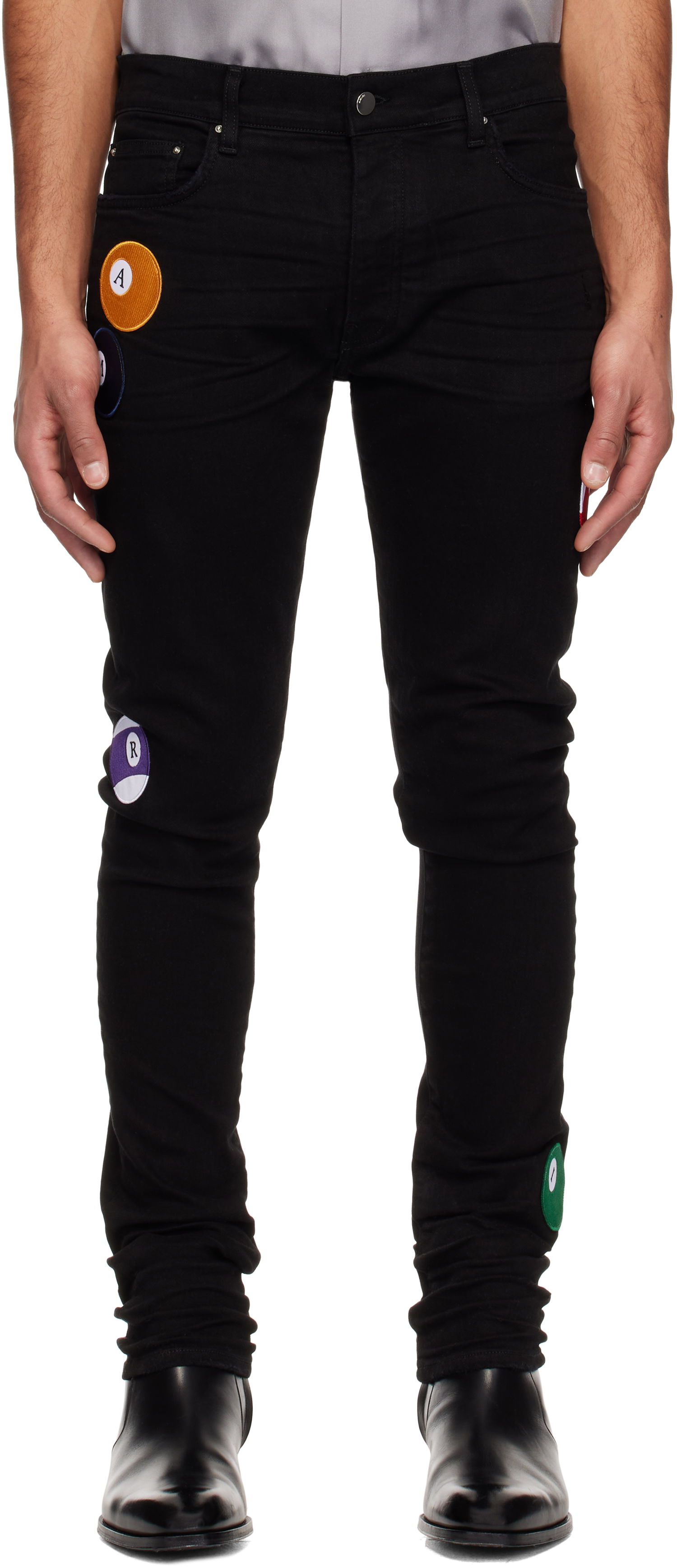 Jeans AMIRI AMIRI Pool Ball Skinny Jeans Crna | AMDNSY1129, 0