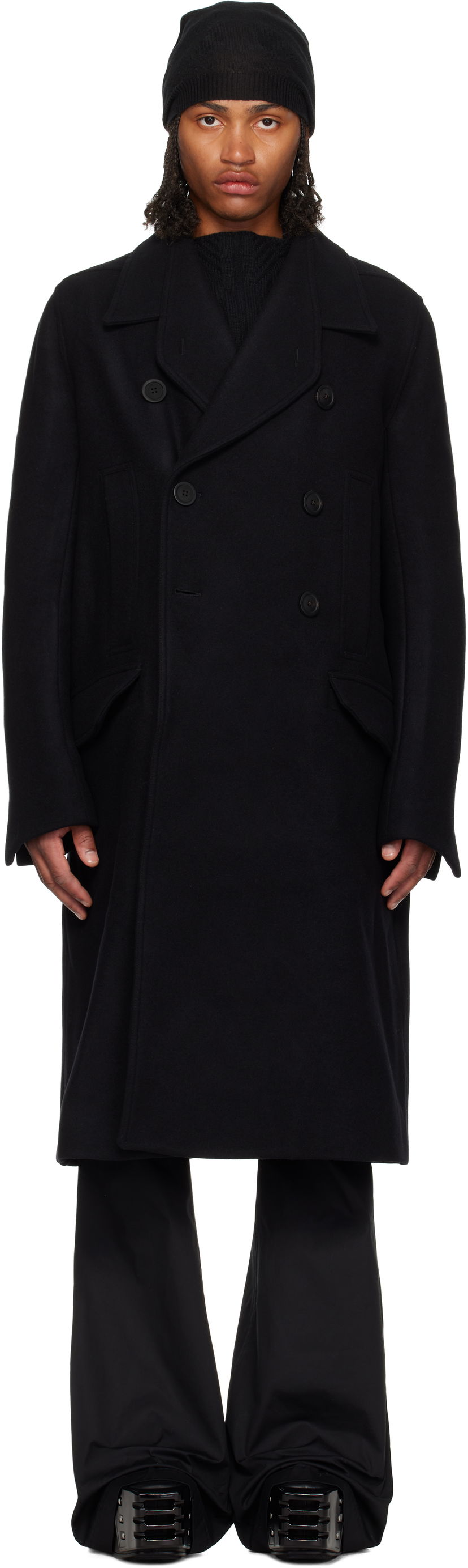 Kaputi Rick Owens Rick Owens Concordians Officer Coat Crna | RU02E1982 WSF