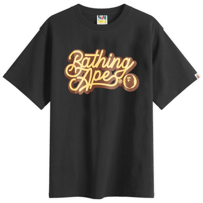 Majica kratkih rukava BAPE Bathing Ape Script Logo T-Shirt, Size Large Crna | 001TEL301055M-BBN
