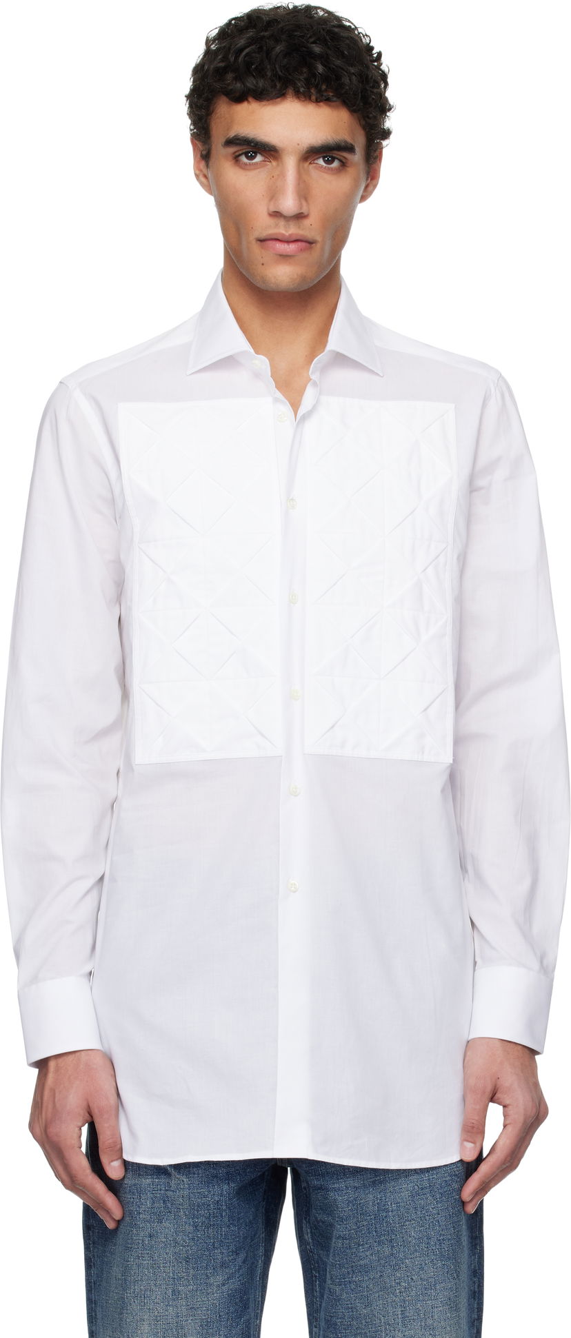 Košulja Junya Watanabe Junya Watanabe Guy Rover Edition Customized Shirt Bijela | WO-B022-051