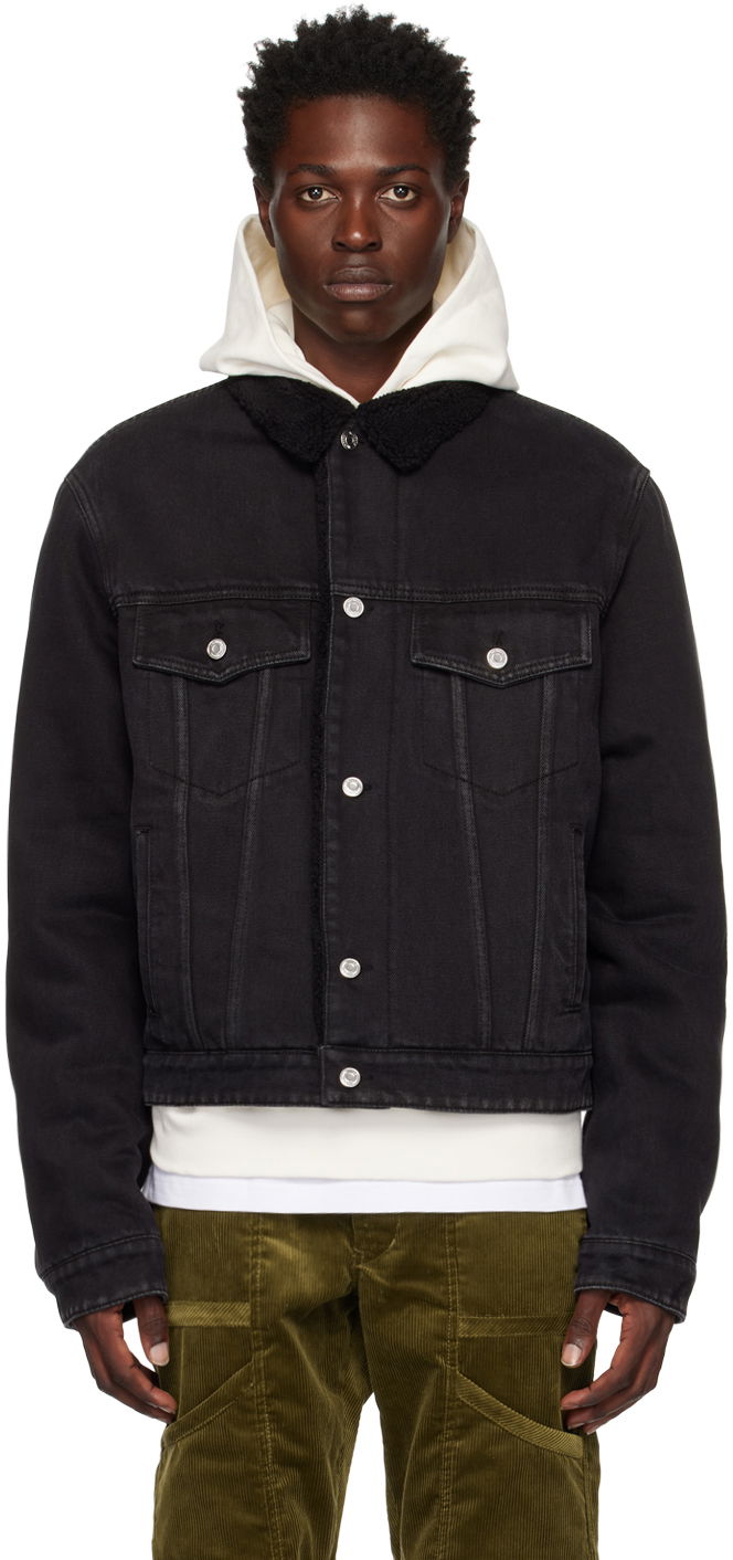 Jakna We11done We11done Regular Fit Denim Jacket Crna | WD-DJ3-22-362-U-BK