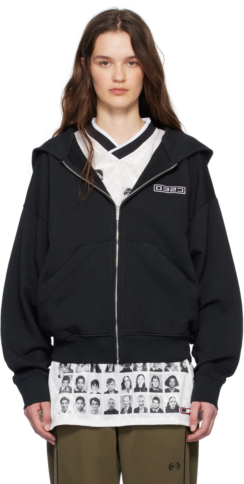 Dukserice 032C Routine Zip Hoodie Crna | S25-URC-0841-050-W