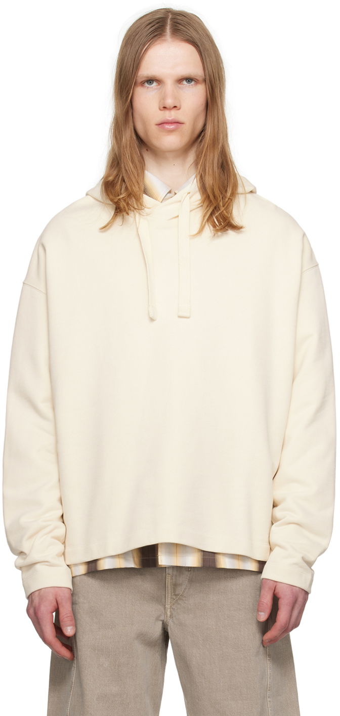 Dukserice LEMAIRE LEMAIRE Minimal Hoodie Bež | TO1172 LJ1012