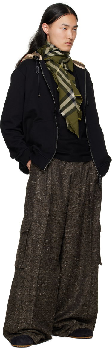 Šal Burberry Burberry Wide Check Wool Scarf Zelena | 8112491, 1