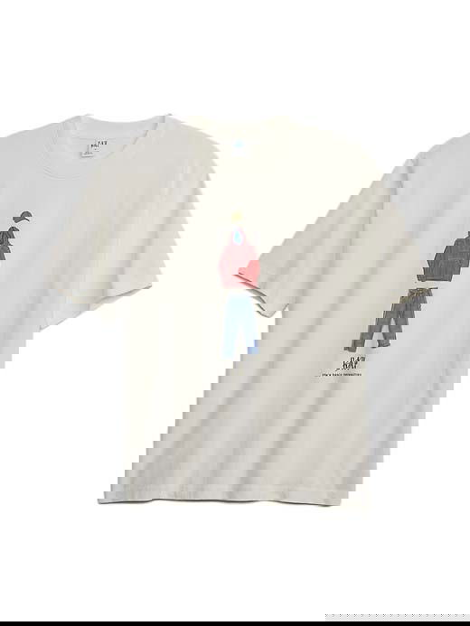 Majica kratkih rukava GAP Re-Issue × Sean Wotherspoon Graphic Logo T-Shirt New Off White Bijela | 837647
