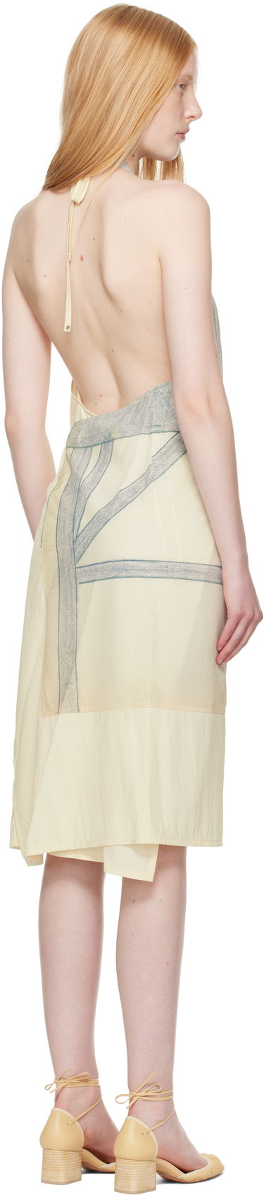 Haljina LEMAIRE Lemaire Philippe Weisbecker Apron Midi Dress Žuta | DR1103 LF1414, 2