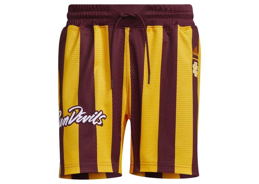Kratke hlače adidas Originals adidas x Eric Emanuel ASU Arizona Sun Devils Swingman Shorts Team Maroon/Team College Gold Žuta | H56720
