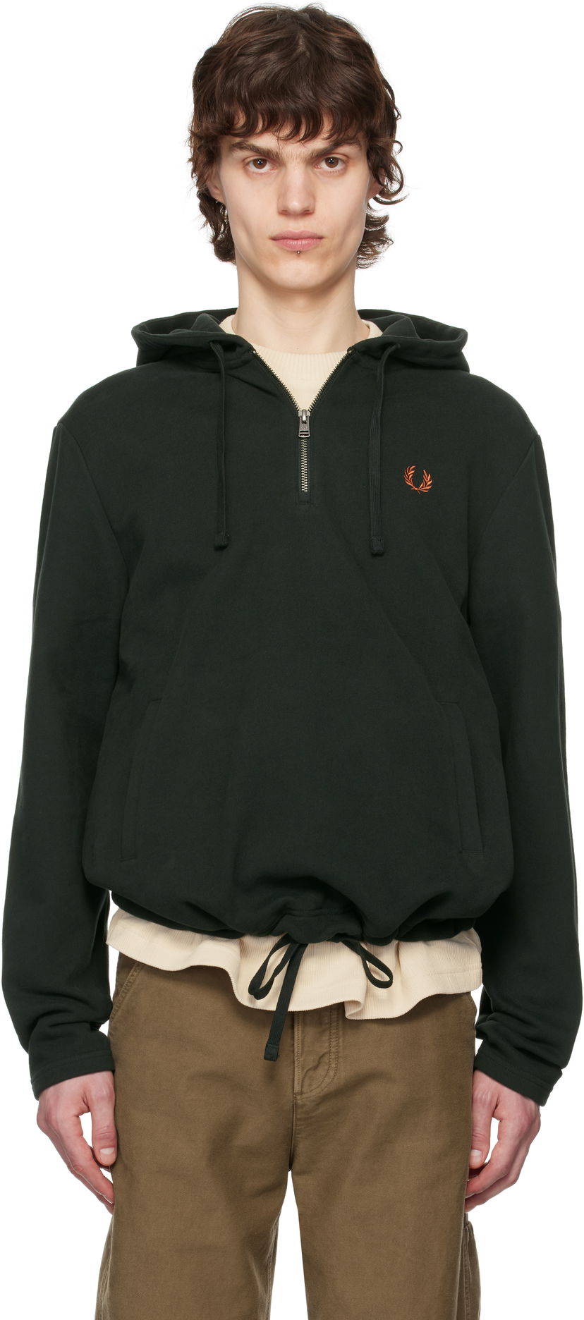 Dukserice Fred Perry Fred Perry Smock Hoodie Zelena | M8619