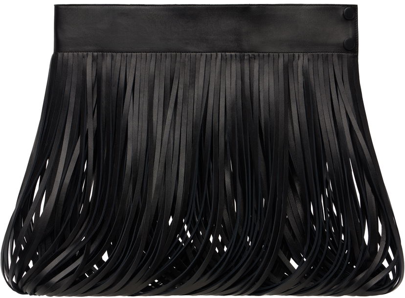Pojasevi Alaïa ALAÏA Fringed Leather Waist Belt Crna | AA9J05546C228