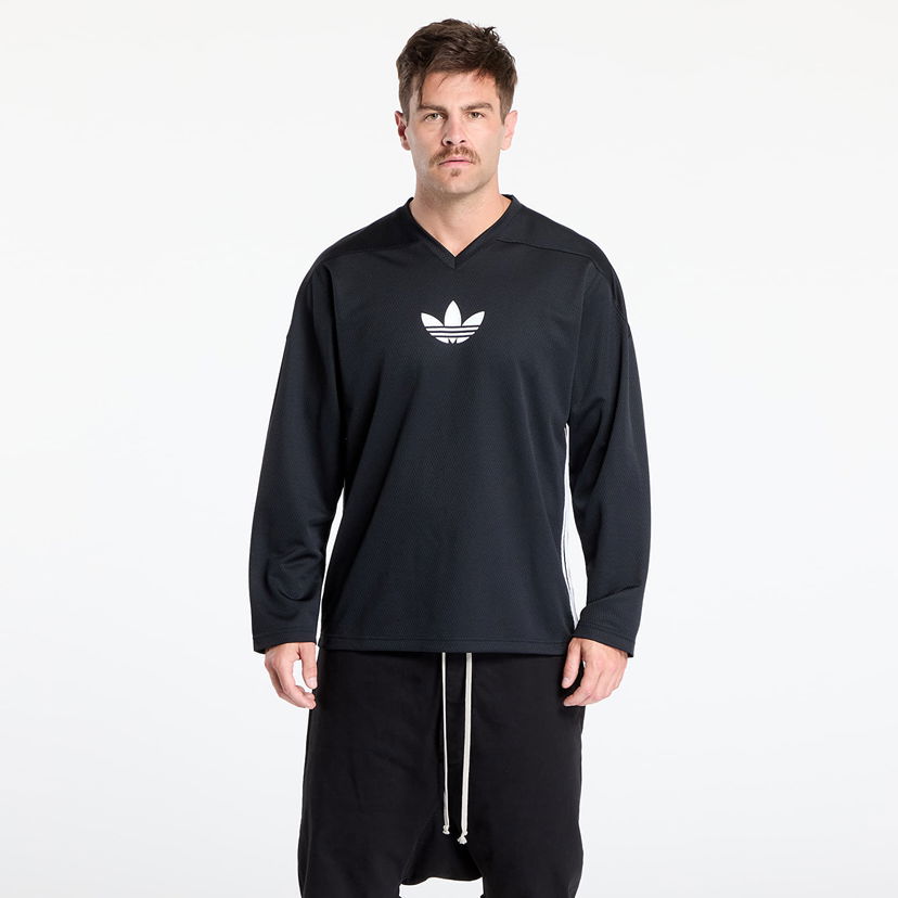 Majica kratkih rukava adidas Originals adidas Originals Adicolor Mesh Long Sleeve T-Shirt Crna | JY1307