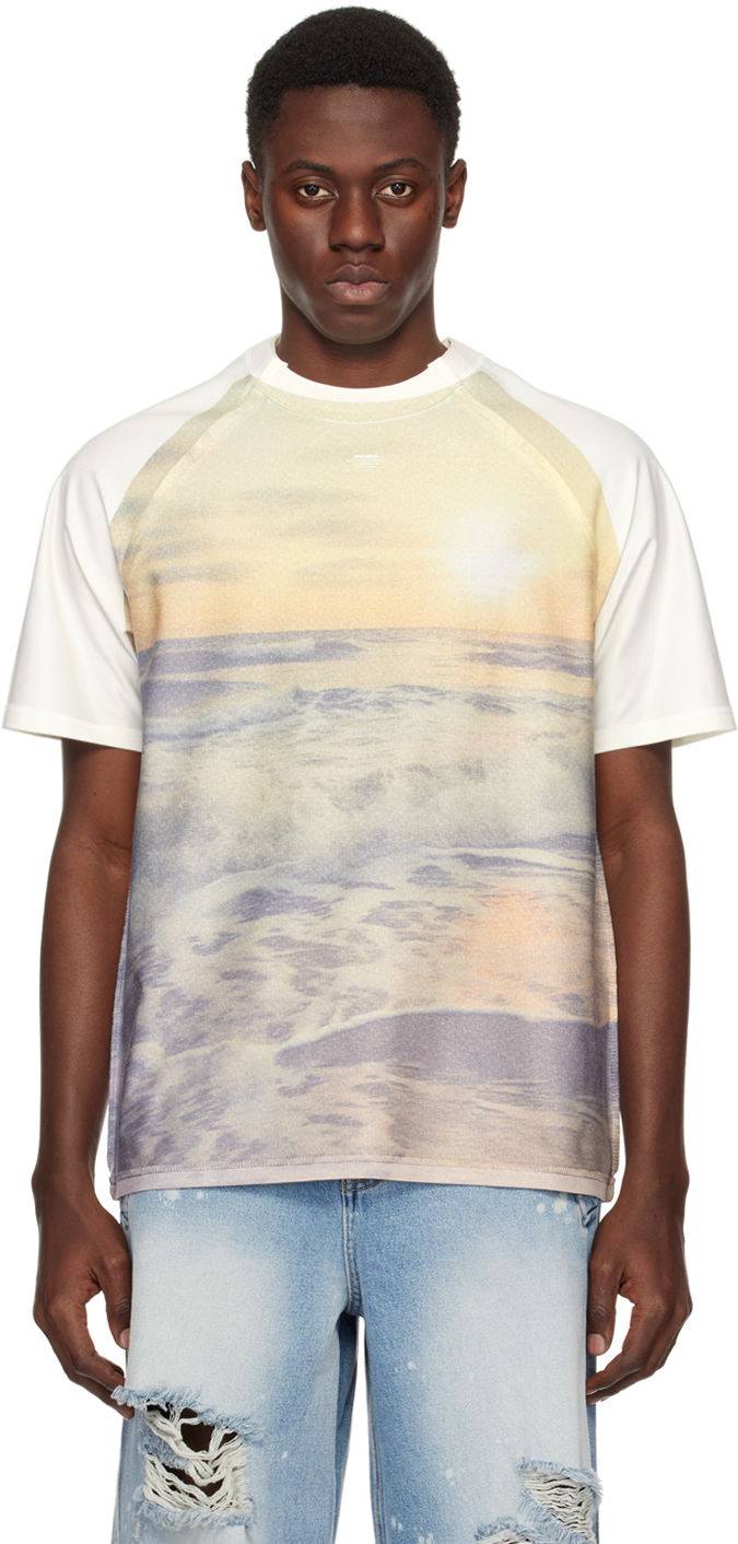 Majica kratkih rukava ADER ERROR Print T-Shirt Bež | BN01SSTS0106YL
