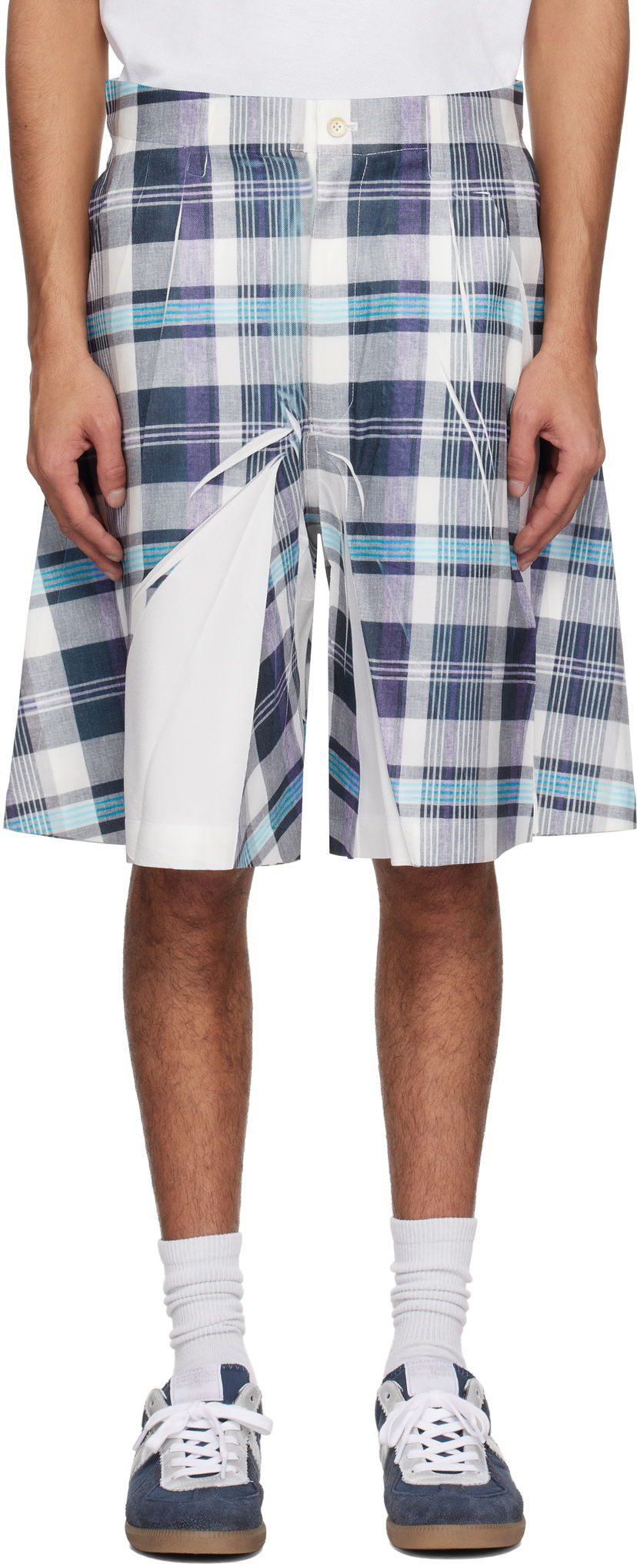 Kratke hlače Comme des Garçons Comme des Garçons Shirt Twill Garment Printed Shorts Višebojno | FO-P501-051
