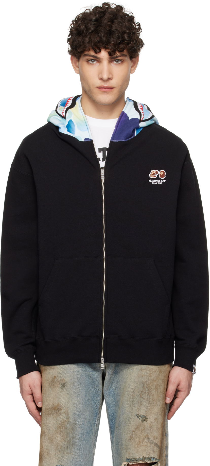 Dukserice BAPE BAYC Edition Shark Full Zip Hoodie Crna | 001ZPK731905C
