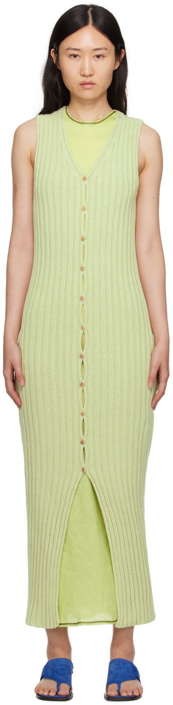 Haljina Baserange Maxi Knit Dress Zelena | DRLOS-CO-SP24