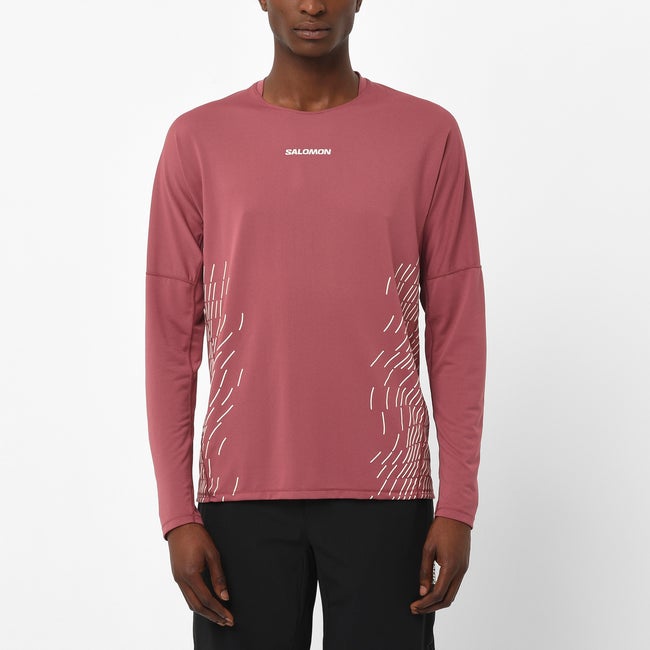Majica kratkih rukava Salomon Sense Aero Graphic Long Sleeve T-Shirt Ružičasta | LC2697500