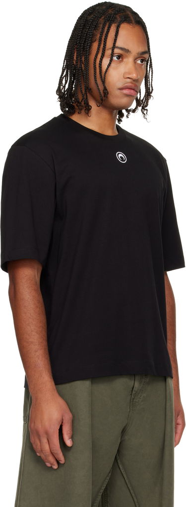 Majica kratkih rukava Marine Serre Moon Logo Jersey Loose Fit Short Sleeve T-Shirt Bijela | MTT077BCJER0009, 4