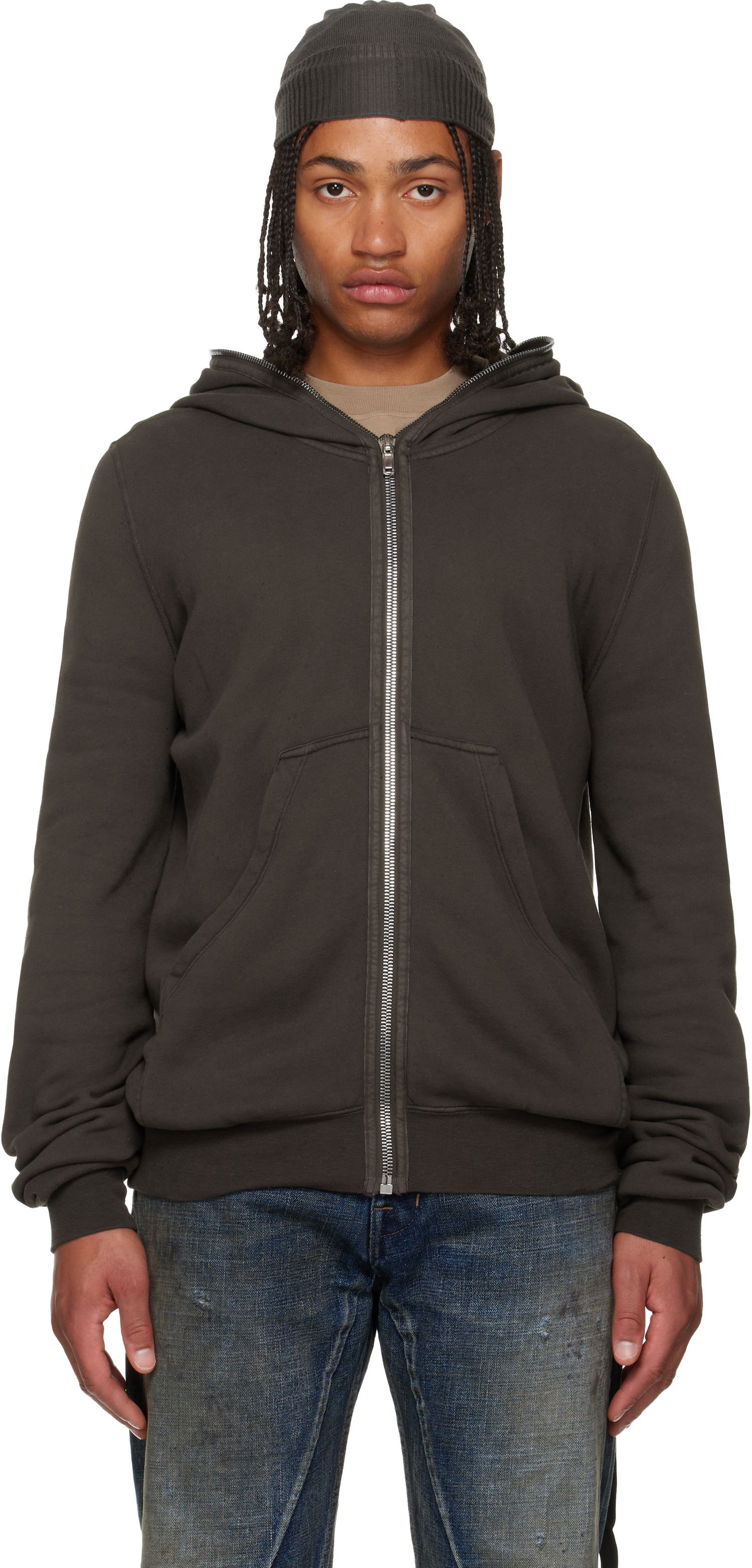 Dukserice Rick Owens DRKSHDW Concordians Micro Mountain Hoodie Siva | DU02E7291 FSLP, 0