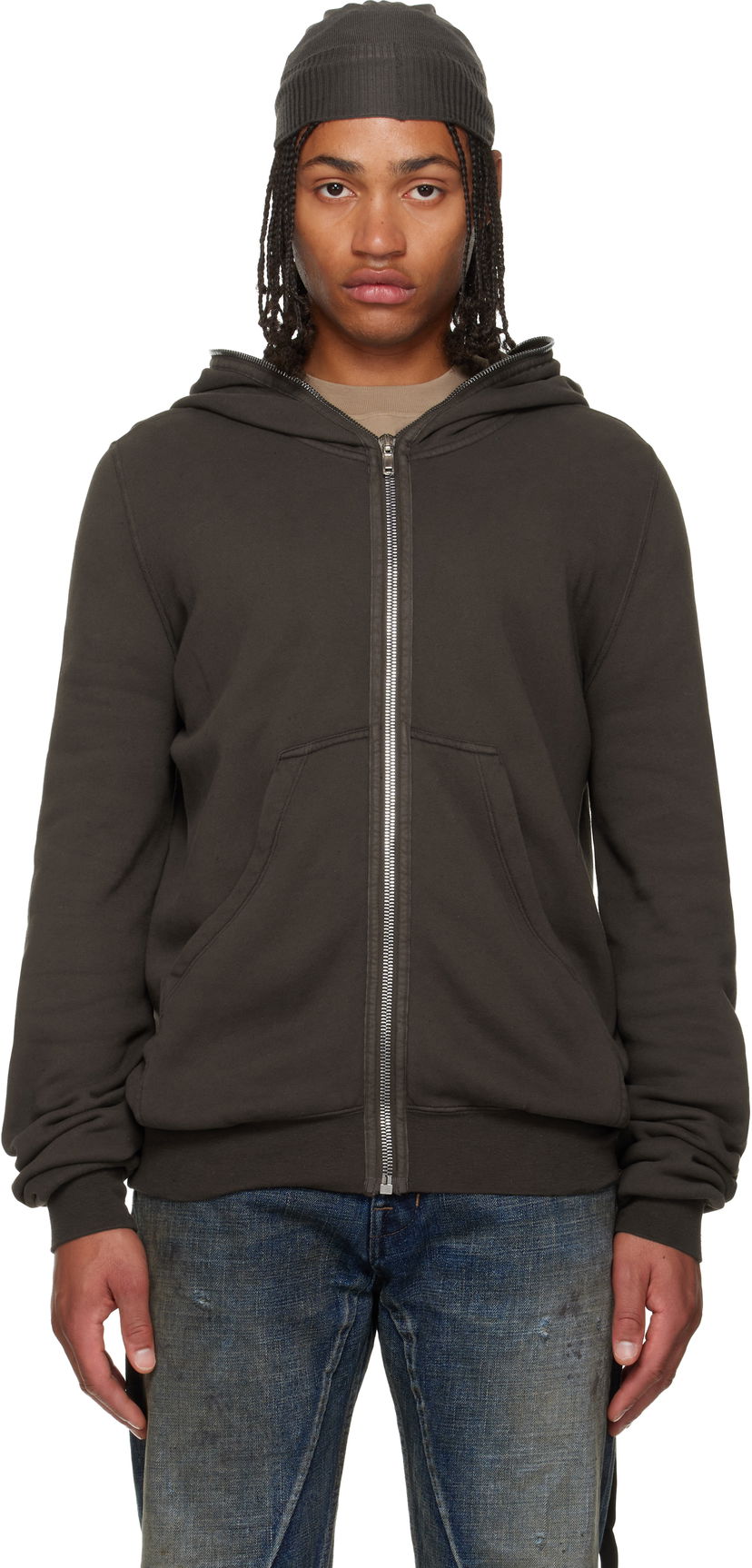 Dukserice Rick Owens DRKSHDW Concordians Micro Mountain Hoodie Siva | DU02E7291 FSLP