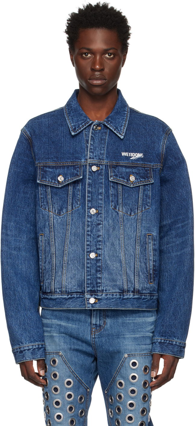 Jakna We11done We11done Faded Denim Jacket Plava | WD-DJ3-22-318-U-BL