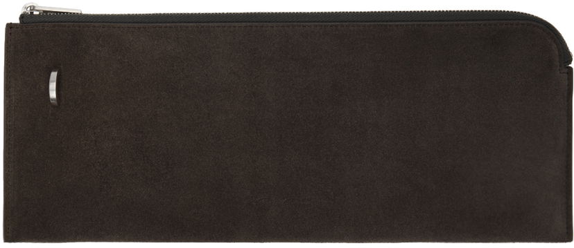 Novčanik Rick Owens Suede Zip Pouch Smeđa | RA01D0415 LCS