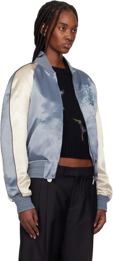 Bomber jakna Burberry Burberry EKD Satin Bomber Jacket Plava | 8101089, 1